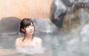 japanese onsen girl open bath house