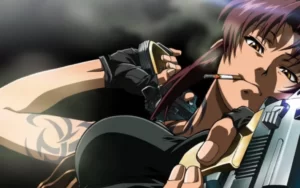 black lagoon revy anime girl with gun